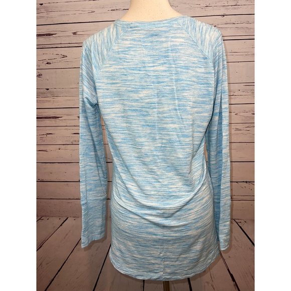 Champion Pullover lightweight sweatshirt Medium Blue Long Sleeve Rayon Tunic - Picture 6 of 6